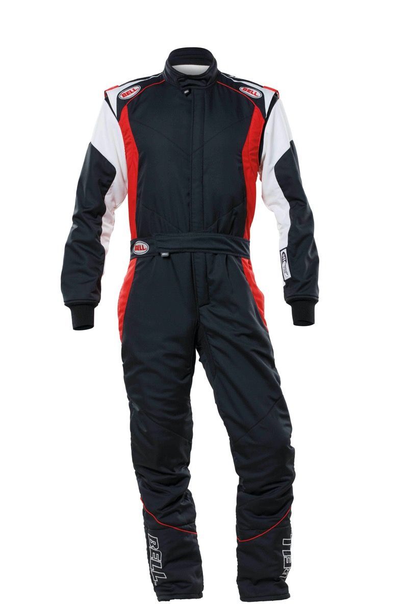 Bell Helmets BR10031 PRO-TX Series Driving Suit, 1-Piece, SFI 3.2A/5, Multi-Layer Aramid, Black and Red, Small