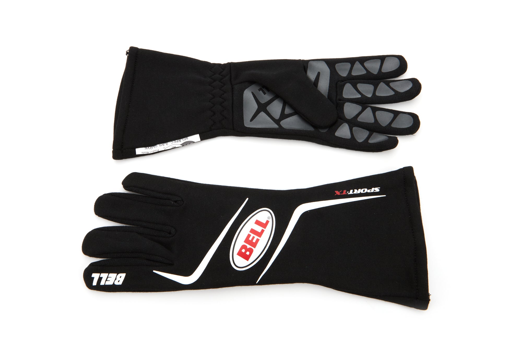 Bell Helmets BR20062 Sport-TX Driving Gloves Medium Black and Red with Aramid Double Layer and Elastic Cuff