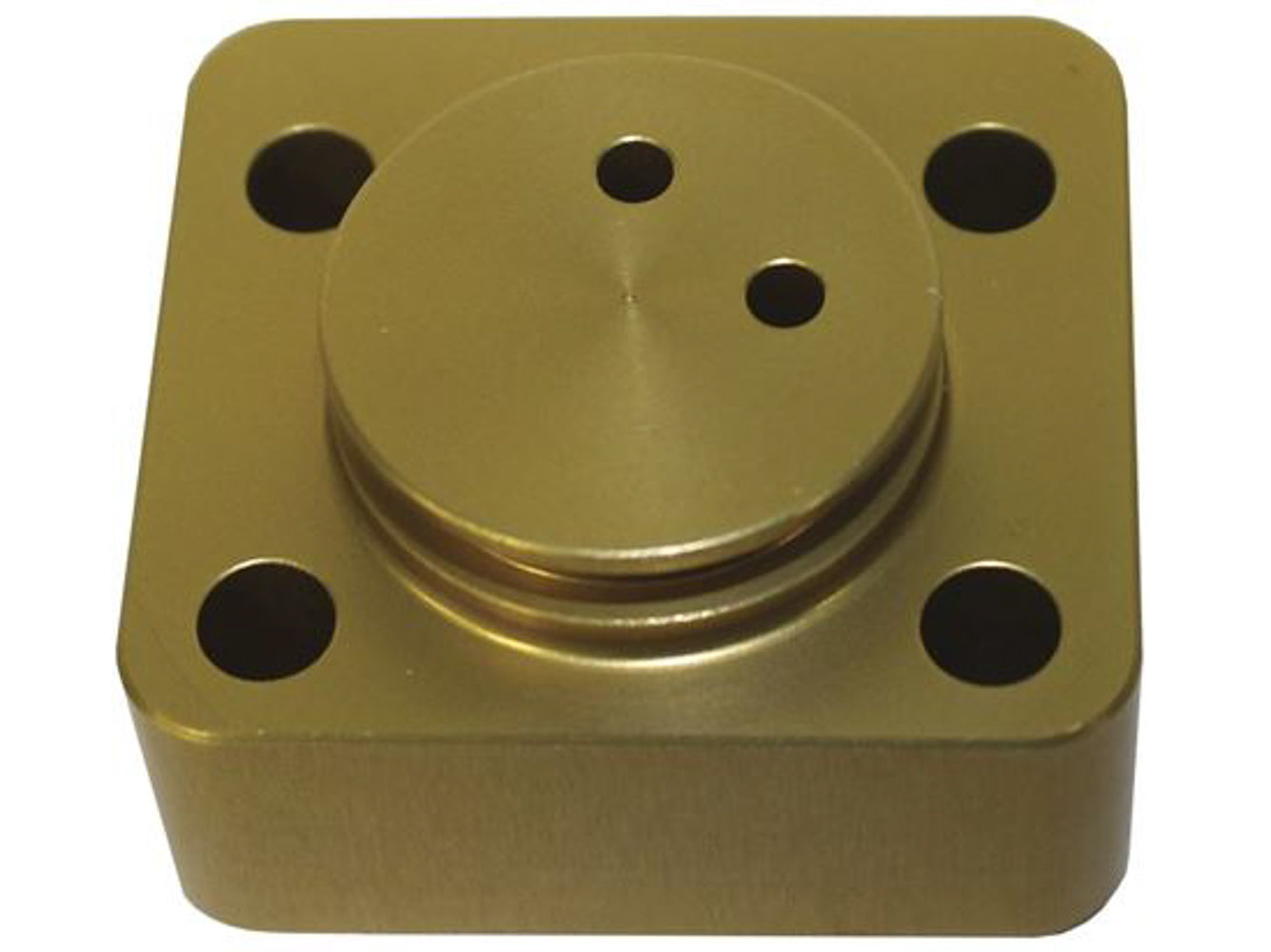Bert Transmissions SG-1020 Manual Transmission Servo Cover with 10 AN Female Port, Aluminum, Gold Anodized