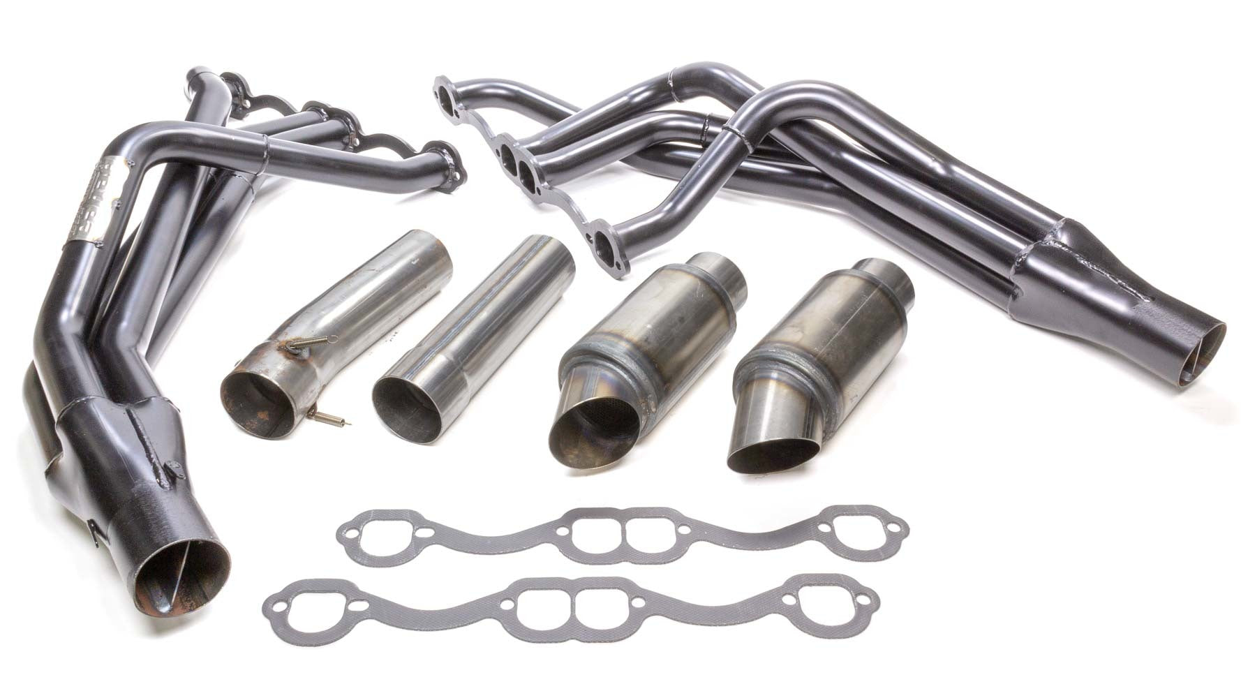 Beyea Custom Headers DLM604-17-A Small Block Chevy Dirt Late Model Full Exhaust Header Kit