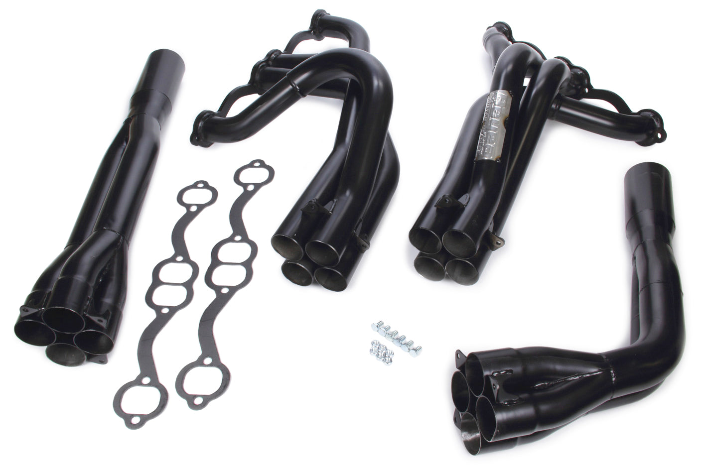 Beyea Custom Headers DLMTY-23S2 SBC Tri-Y Dirt Late Model Headers with 1.75 to 1.875 Inch Primary Tubes and 3 Inch Collector