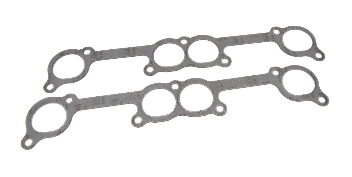 BEYEA Custom Headers HG13AP Exhaust Header Gasket for Small Block Chevy, 13 Degree D Port, Steel Core Graphite, Pair