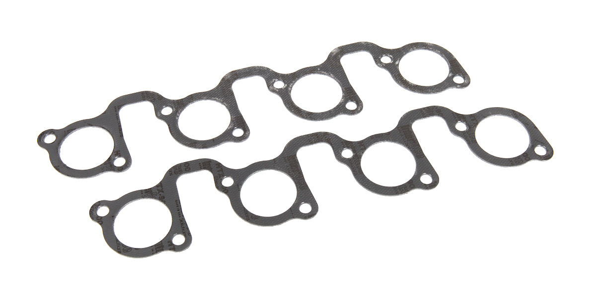 Beyea Custom Headers HGFD3 Exhaust Header and Manifold Gasket for Small Block Ford, 1.93 Inch Round Port, Graphite, Pair