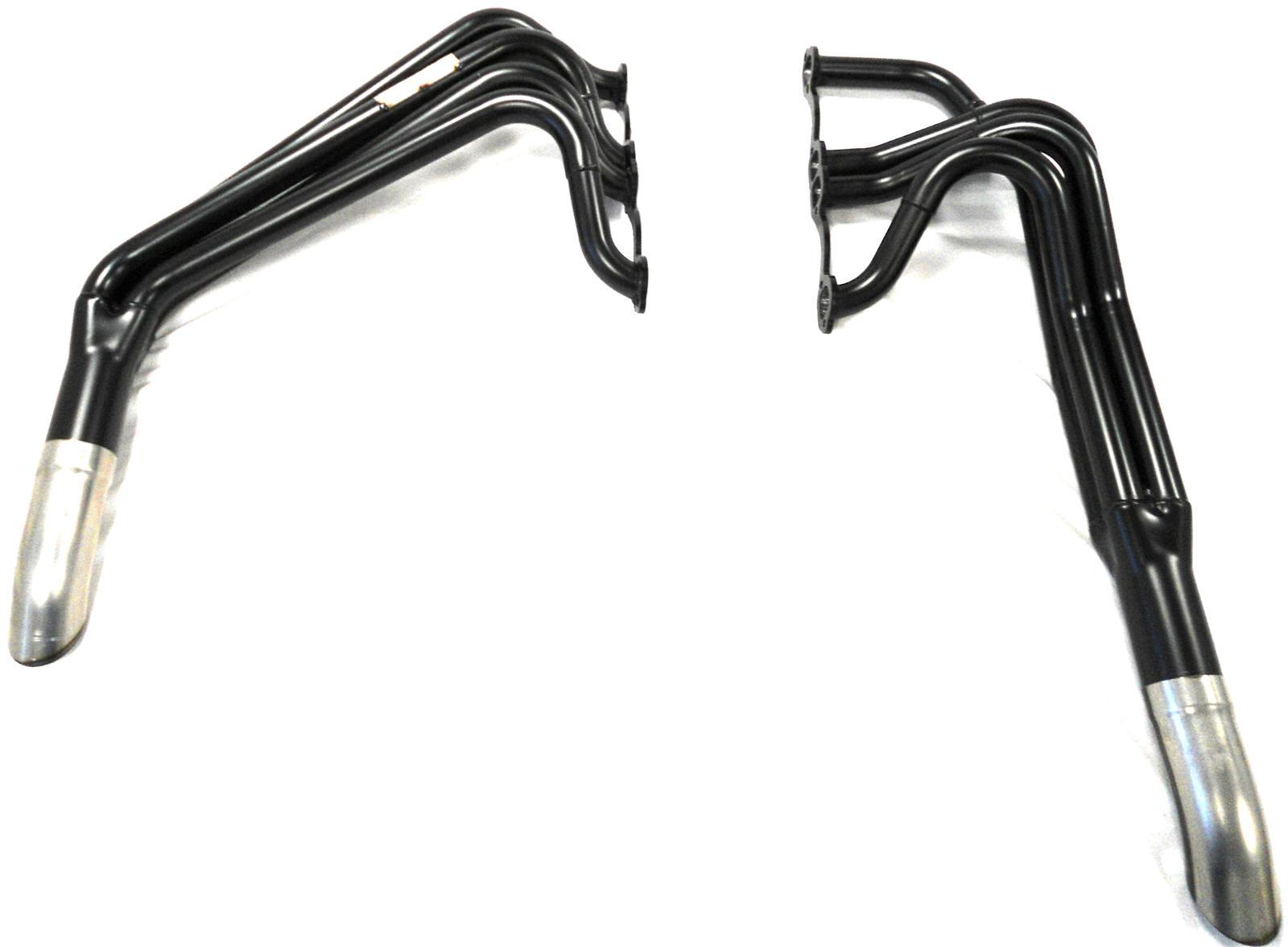 Beyea Custom Headers IDM602-NSM-G SBC Modified Header Set for Small Block Chevrolet, 1-5/8 Inch Primary, 2.75 Inch Collector, Steel with Black Paint Finish