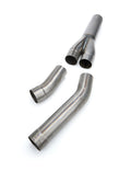 Beyea Custom Headers IDMCO-EXT Cross Over Y-Pipe Kit with Two Elbows, 3.125 Inlet, 3.5 In Outlets, Steel, Natural Finish