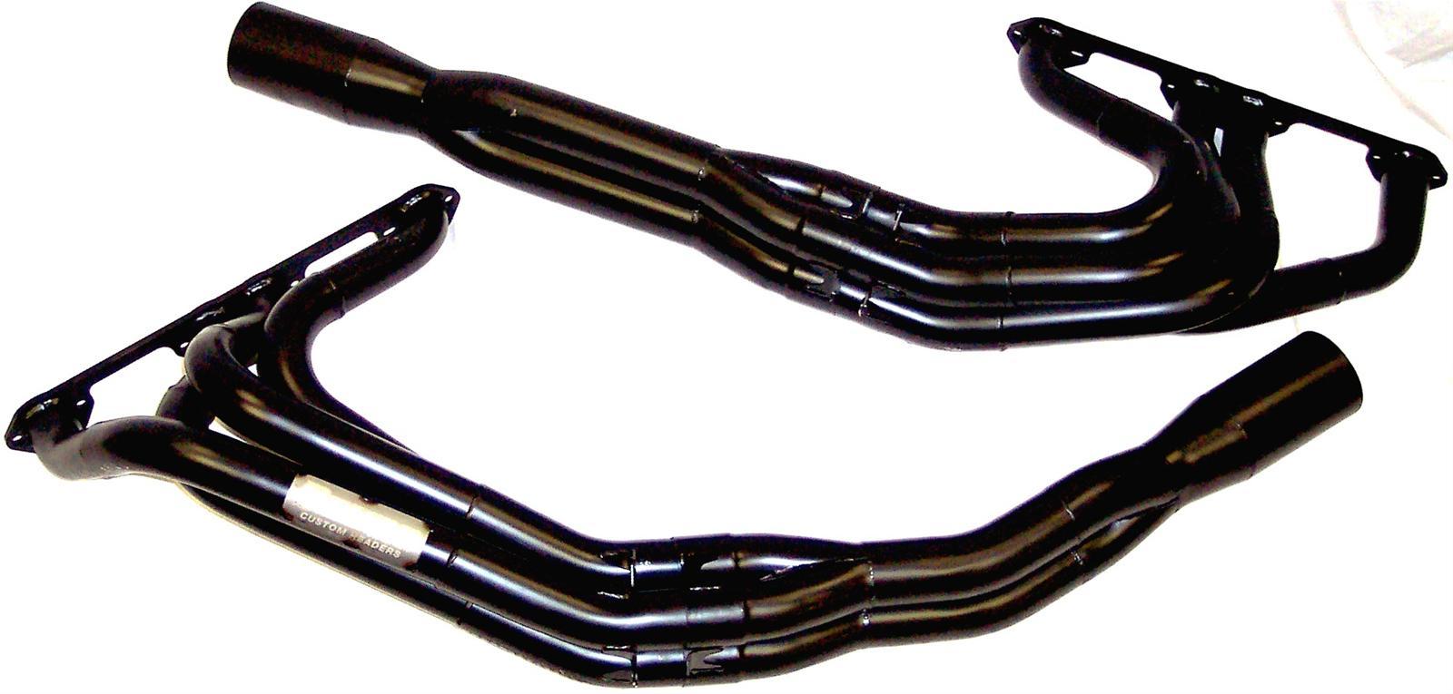 Beyea Custom Headers IDMTY-23S2S Modified SBC Tri-Y Headers with 1.75 to 1.875 Inch Primary and 3.5 Inch Collector, Steel, Black Finish