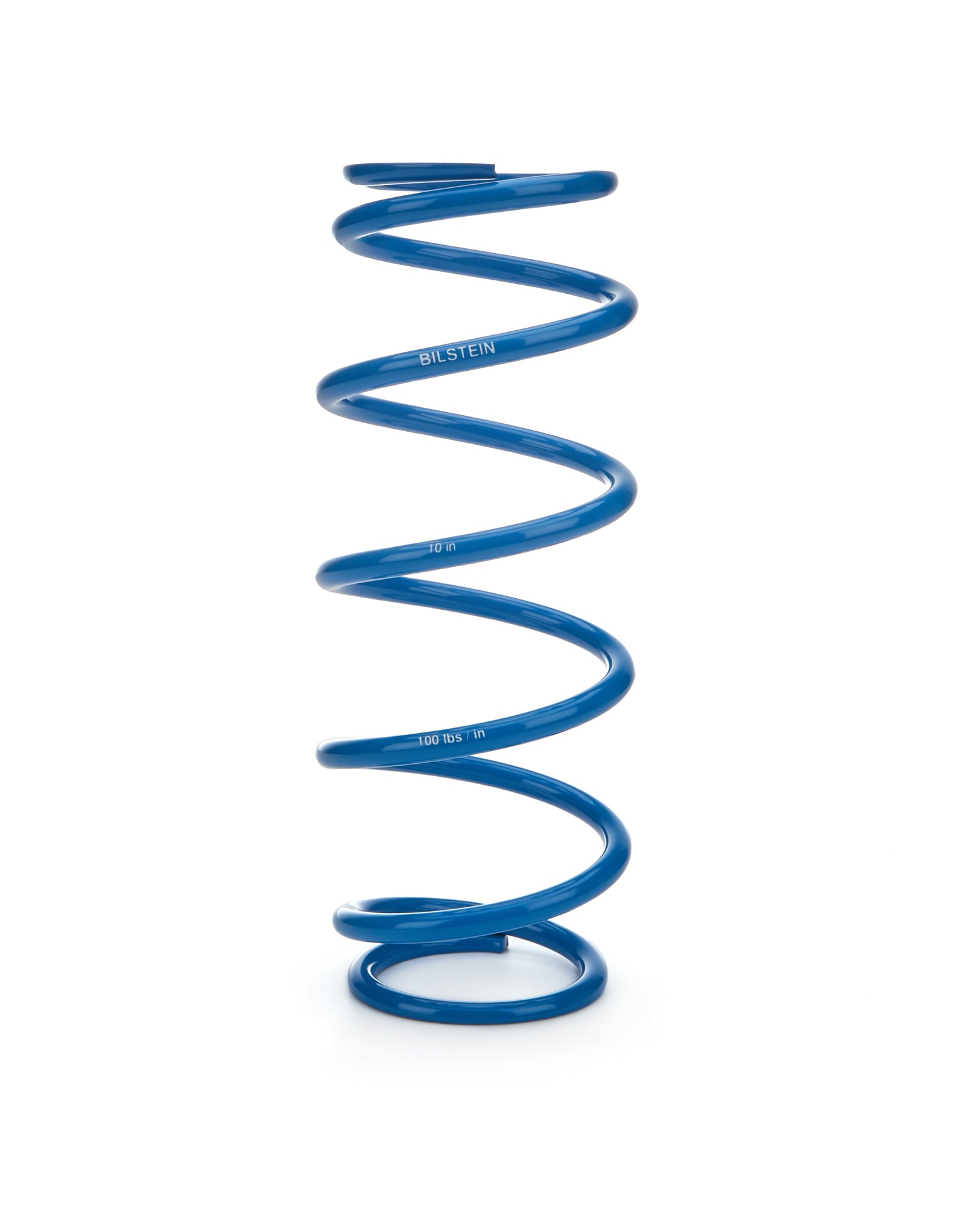Bilstein E4-MCS-0058A00 Coil Spring, 2.5 Inch Inner Diameter, 10 Inch Length, 100 lb/in Spring Rate, Steel, Blue Powder Coat