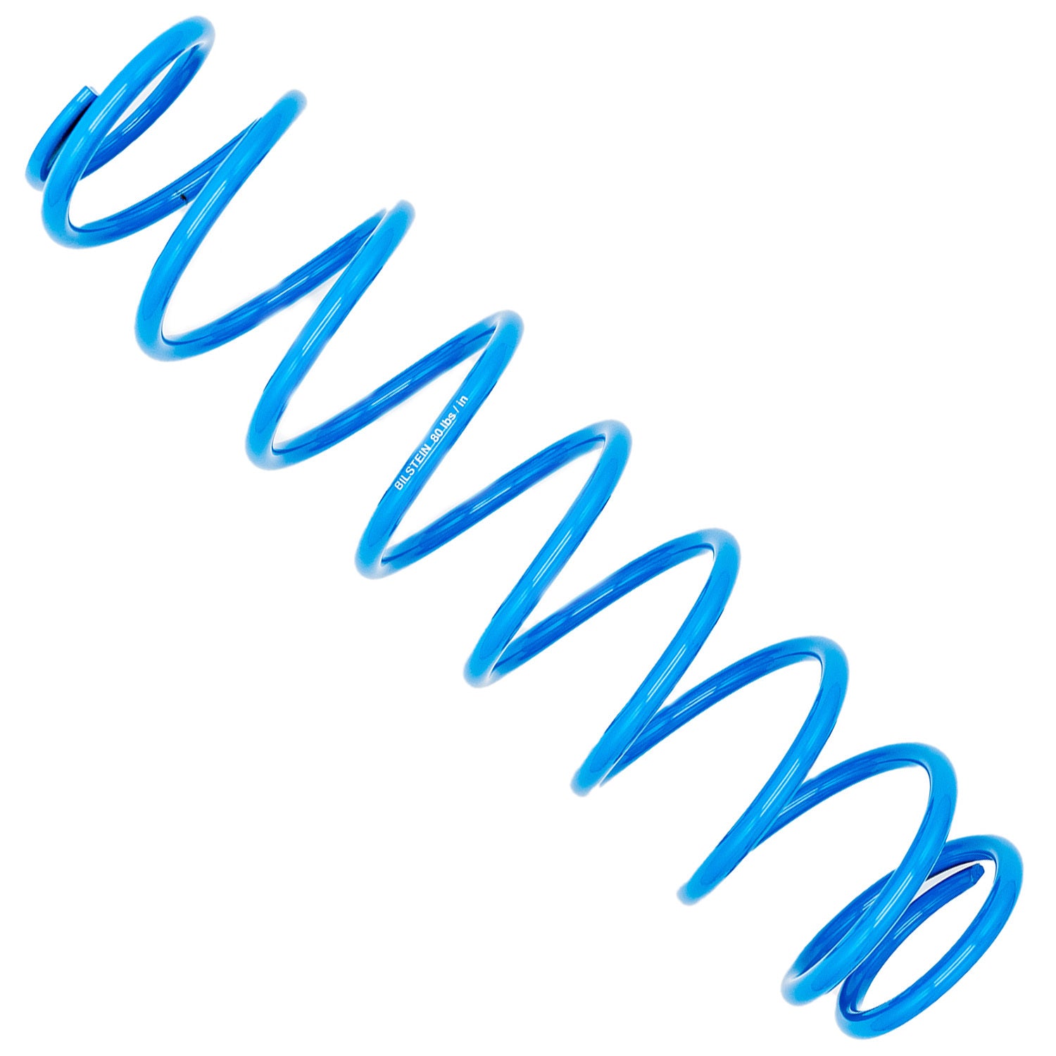 Bilstein Coilover Spring E4-MCS-0082A00, 2.5 Inch Inner Diameter, 16 Inch Length, 80 lb/in Spring Rate, Steel with Blue Powder Coat Finish