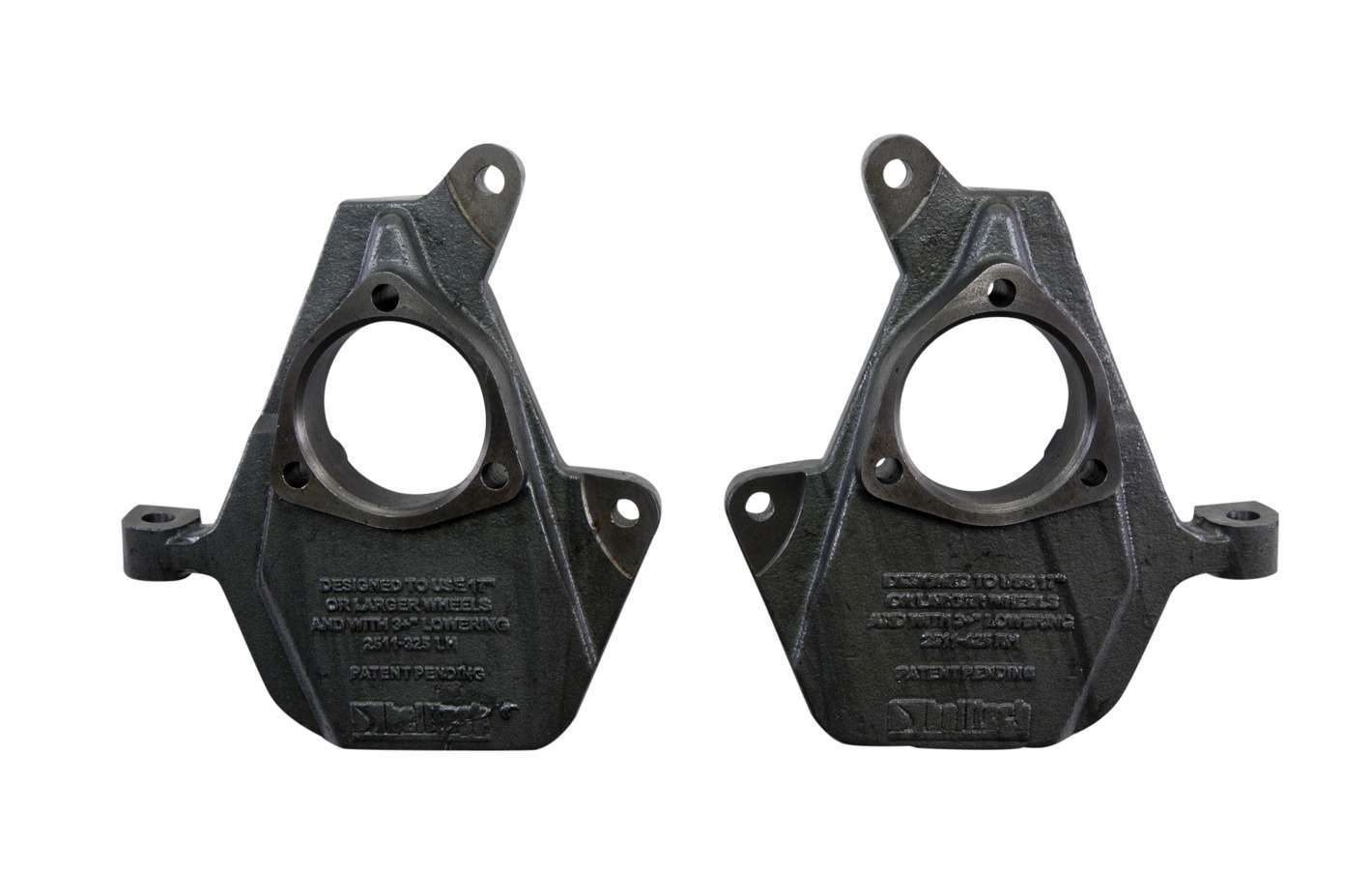 Bell Tech BLL2511 Drop Spindle Set for GM Fullsize Trucks, 2007-2016, Driver and Passenger Side, Iron, Black Finish