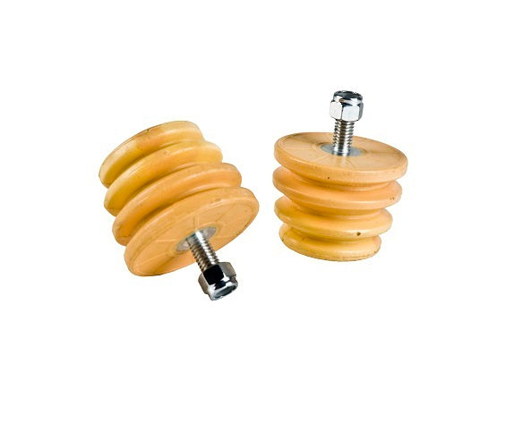 BELL TECH BLL4923 Cone Bump Stop Kit with Foam Cushion, 2.5 Inch Diameter, 2.01 Inch Height, Stud Mount, Yellow