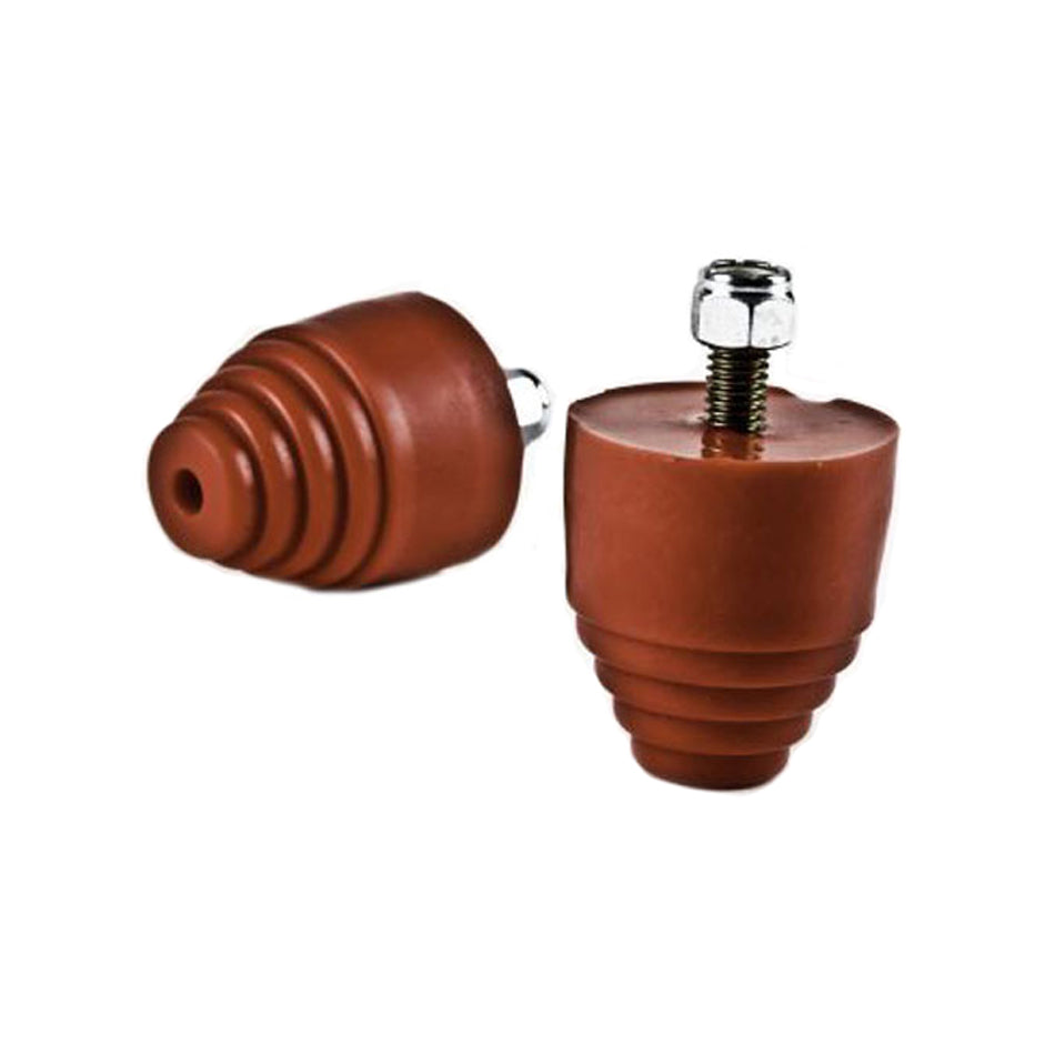 Bell Tech BELL 4924 Bump Stop Kit with 2.5 Inch Diameter, 3 Inch Height, Foam Material, Red Finish, Stud Mount, Pair