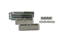 Bell Tech BLL6000 Leaf Spring Block Kit for Mini Trucks, 1 Inch Lowering, Aluminum, Natural Finish, Fits 2-1/2 or 3 Inch Wide Leaf Springs
