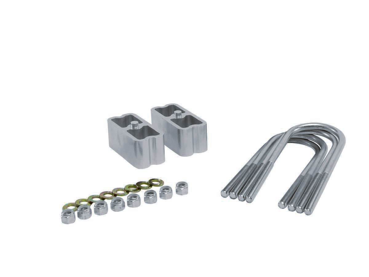 BELL TECH BLL6100 Leaf Spring Block Kit for 2 Inch Lowering, Aluminum, Natural Finish, Fits 2-1/2 to 3 Inch Wide Leaf Springs