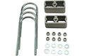 Bell Tech BLL6102 Lowering Block Kit for Rear Leaf Springs, 2 Inch Drop, Aluminum, Natural Finish