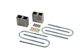 Bell Tech BLL6203 Lowering Block Kit for Rear Leaf Springs, 4 Inch Drop, Aluminum, Natural Finish, Universal Fit