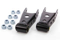 Bell Tech BLL6401 Rear Shackle Set for GM Fullsize Trucks 2007-2014, 2 to 3 Inch Lowering, Steel with Rubber Bushings, Black Powder Coat