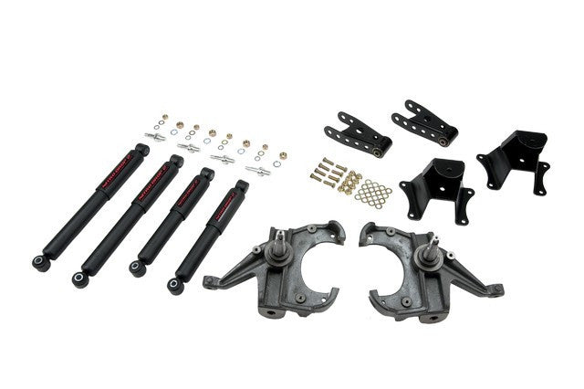 Bell Tech Lowering Kit 704ND for Chevy C10 Trucks 1973-1987 with 3 Inch Front and 4 Inch Rear Drop