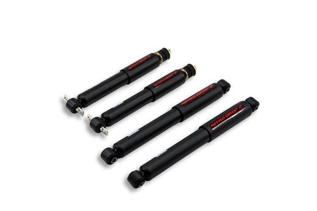 Bell Tech BLL9130 Nitro Drop 2 Shock Absorber for Lowered Vehicles, 1 to 3 Inches Drop, Twintube Steel Construction, Black Finish, Front and Rear