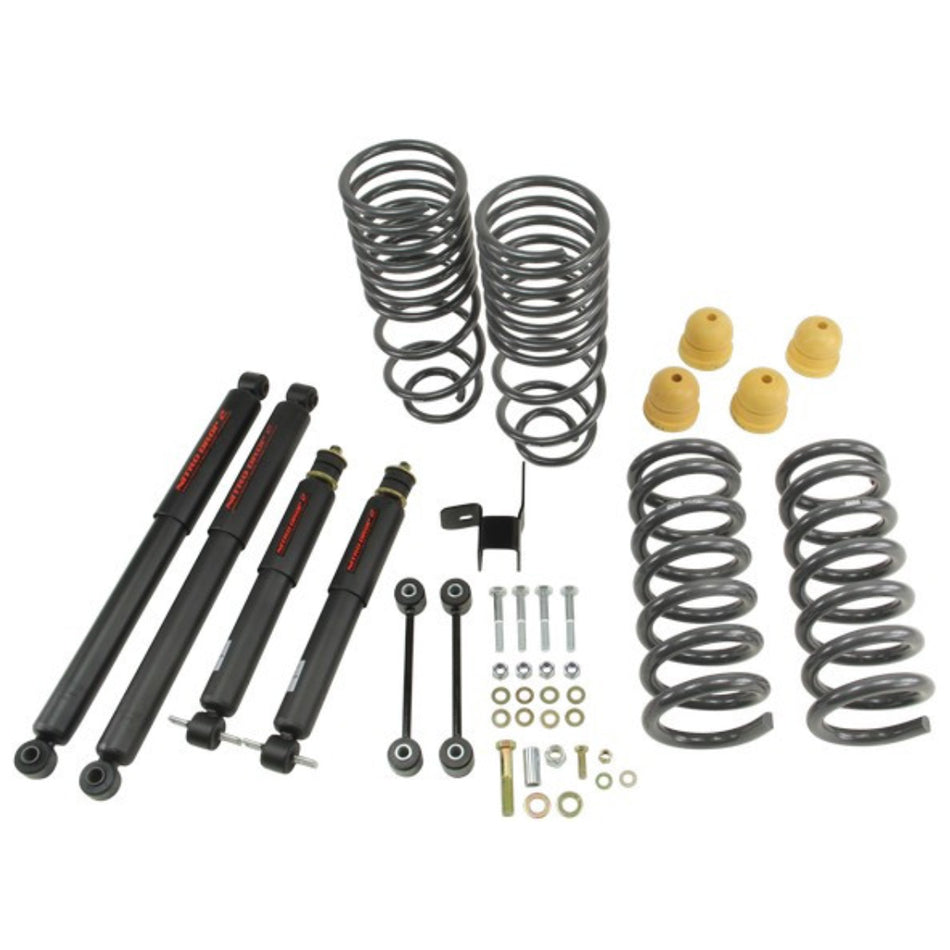 Bell Tech 964ND Lowering Kit for Dodge Ram Fullsize Truck 2009-2018, 2 Inch Front and 4 Inch Rear Coil Springs and Shocks
