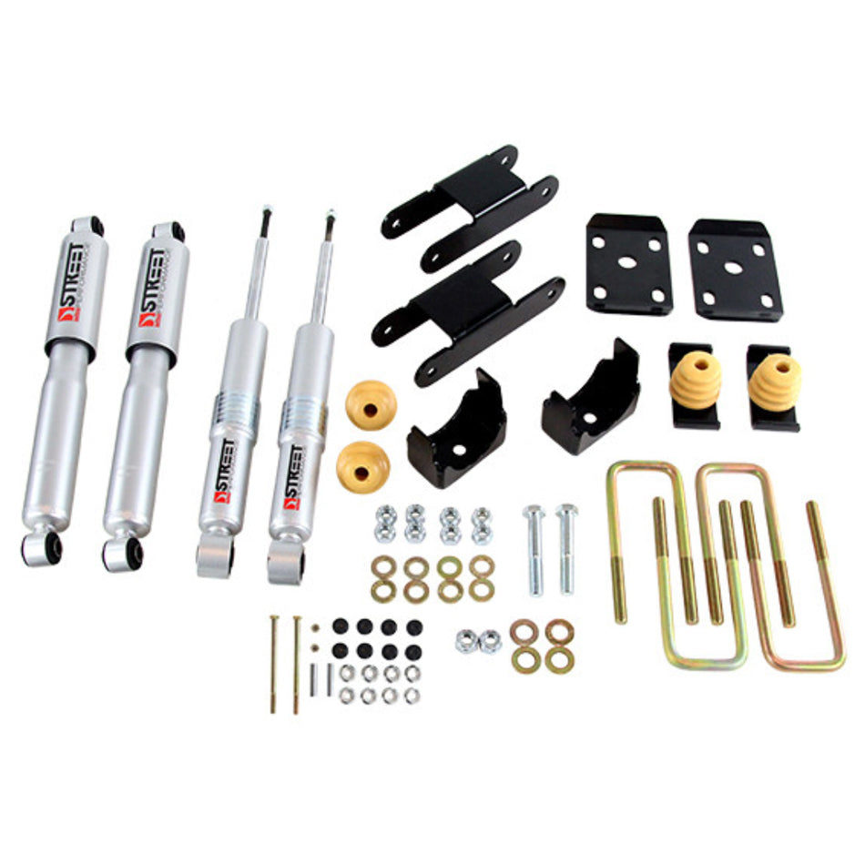 Bell Tech 999SP Lowering Kit for GM Midsize Trucks, 3 Inches Front / 4 Inches Rear Coil Springs and Hardware