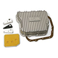 B and M Automotive 10280 Transmission Pan for Torqueflite 727, 518, 618, and Cummins 48RE with Deep Sump and Fin Design, Aluminum, Natural Finish