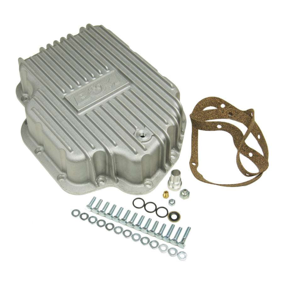 B and M Automotive Cast Aluminum Transmission Pan for TH400, Deep Sump, Finned Design, 2 Quart Capacity