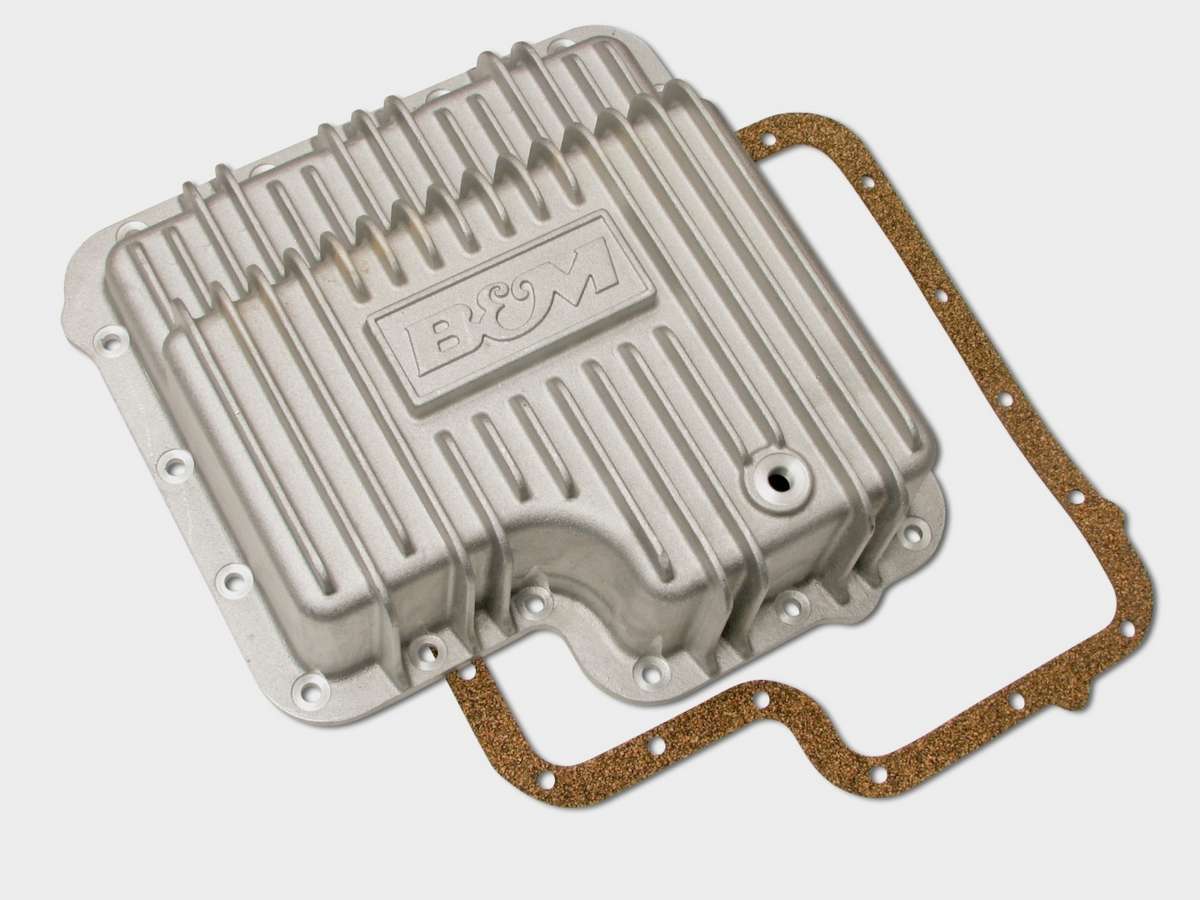 B and M Automotive Ford C6 Aluminum Deep Transmission Pan with Finned Design and 4.3 Inch Depth