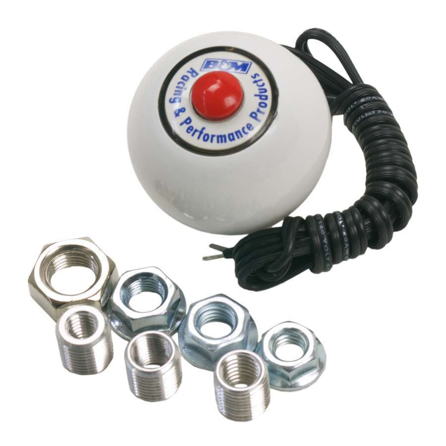 B and M Automotive 46112 Round Button Shifter Knob with 12V Button and Universal Thread Fit