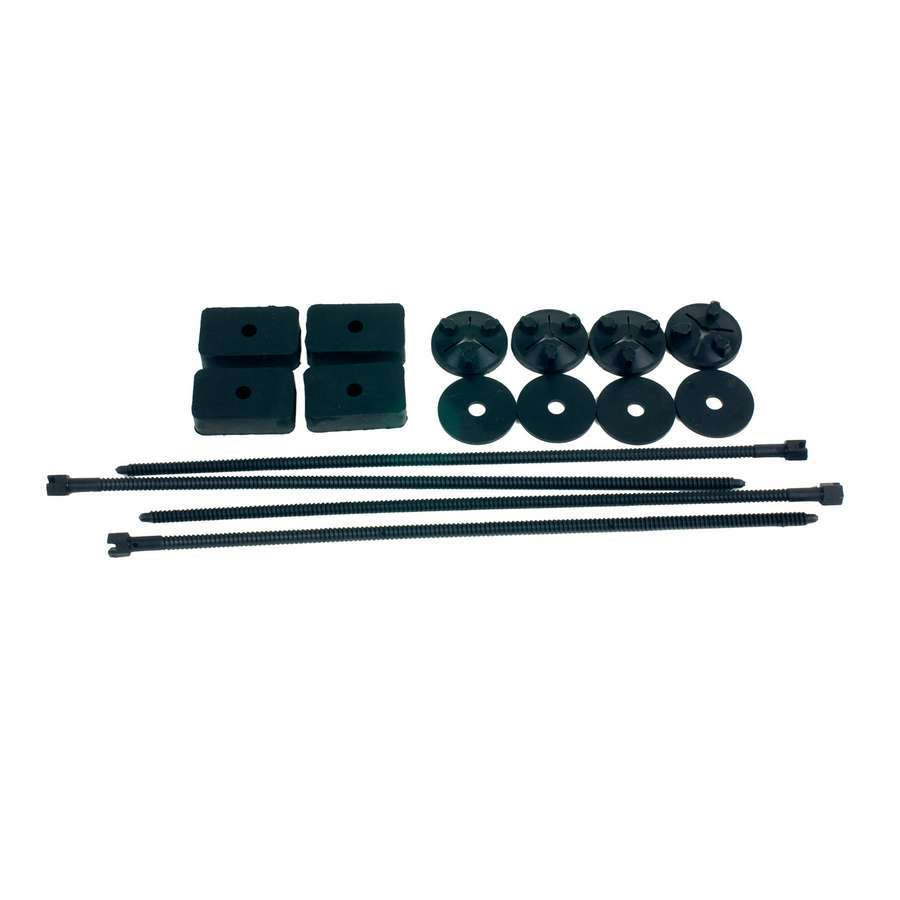 B and M Automotive 80278 Electric Fan Mount Kit for Radiator Cooling, Nylon Black, Set of 4