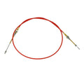 B and M Automotive 80506 6-Foot Threaded Shifter Cable with 2-1/2 Inch Stroke, Steel with Plastic Liner, Red Finish