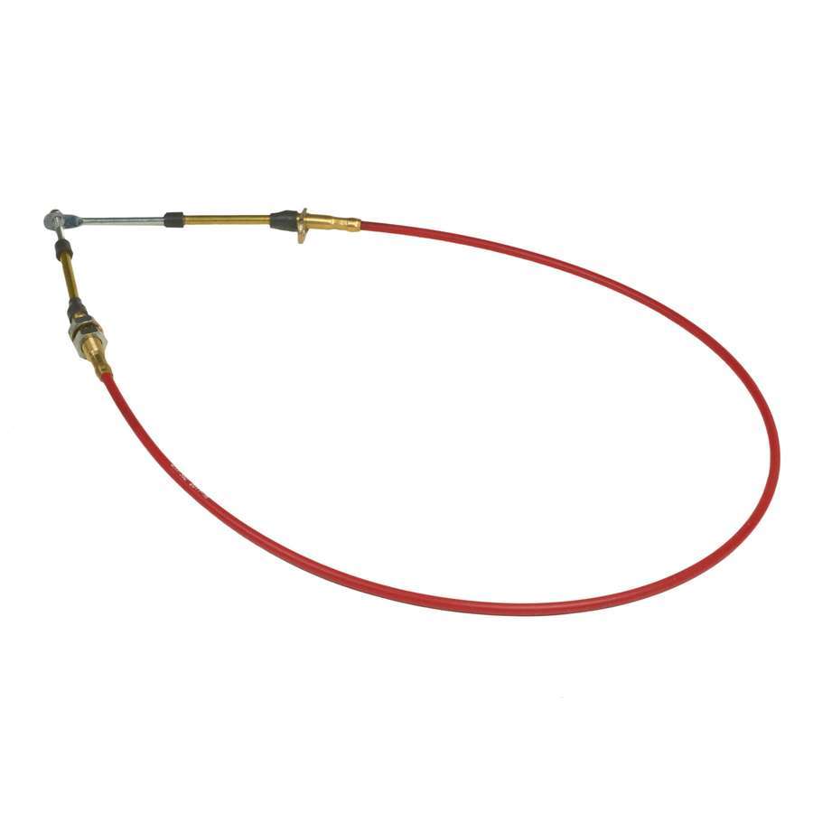 B and M Automotive 80605 5 Foot Eyelet Shifter Cable with Steel Core and Red Plastic Liner