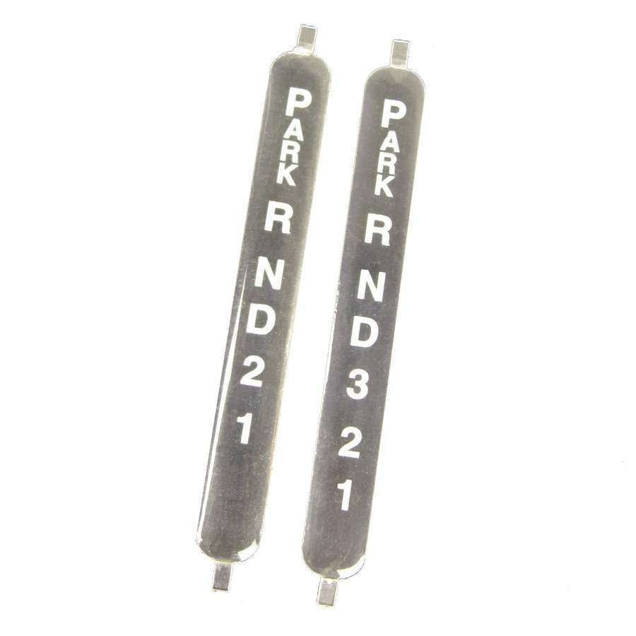 B and M Automotive BMM80672 Indicator Window for Shift Indicators, Clear with White Lettering, Pair