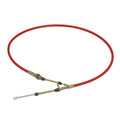 B&M Automotive 80833 5-Foot Race Shifter Cable with 2-1/2 Inch Stroke, Threaded and Eyelet Ends, Steel Construction, Red Plastic Liner