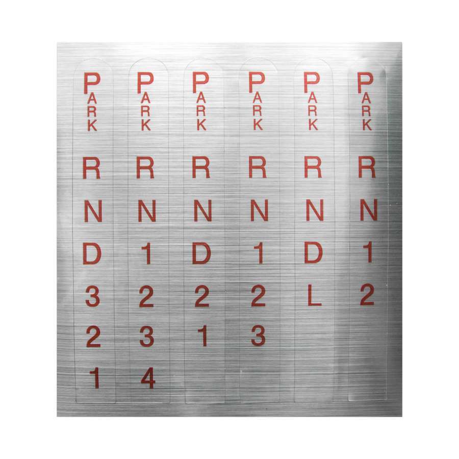 B and M Automotive Part 80848 Shift Indicator Decal for Pro Ratchet Shifters, Silver with Red Lettering