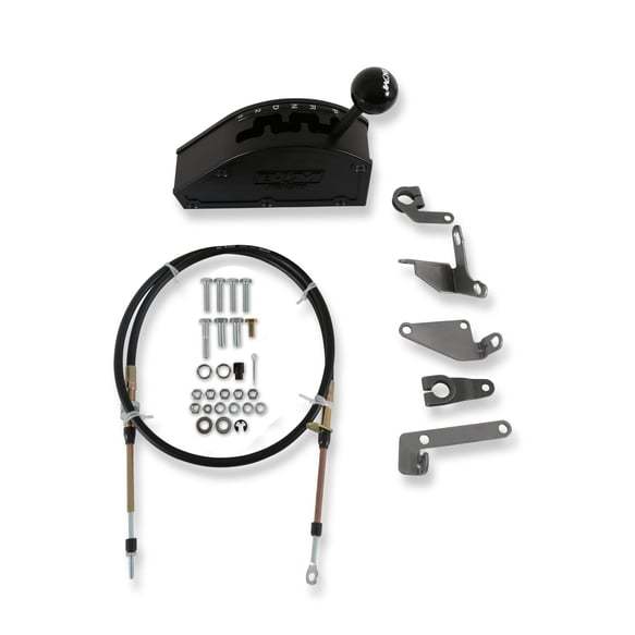 B and M Automotive Pro Gate Auto Shifter for Ford and Mopar 3 & 4-Speed Floor Mount with Cable and Hardware