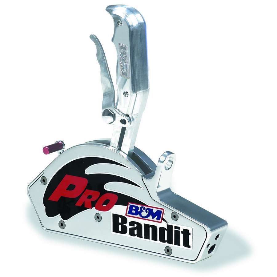 B and M Automotive Magnum Grip Pro Bandit Shifter for Powerglide Transmissions with 8 ft Cable and Floor Mount Design