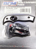 B and M Automotive 81063BM Button Grip Plate for Magnum Shifters with Side Plate and 12V Button, Aluminum Black Anodized