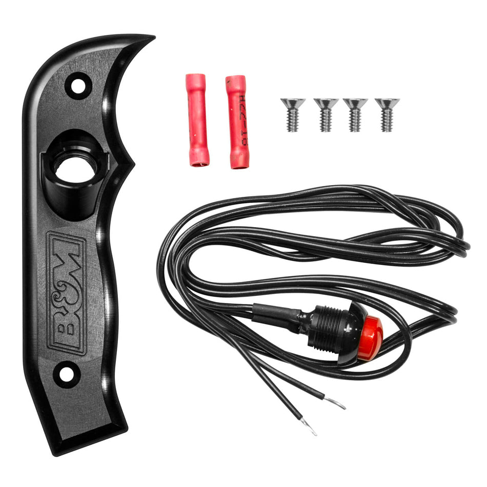 B&M Automotive 81078 Stealth Magnum Grip Side Plates with 12V Button and Aluminum Construction