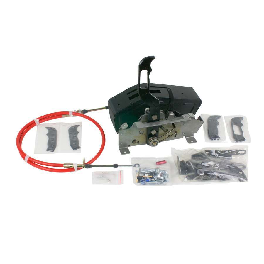 B and M Automotive 81120 Stealth Pro Ratchet Floor Shifter with Magnum Grip and 5 ft Cable
