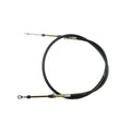 B and M Automotive 81833 Super Duty Shift Cable, 5 ft Length, 2-1/2 in Stroke, Threaded and Eyelet Ends, Steel Construction, Black Finish