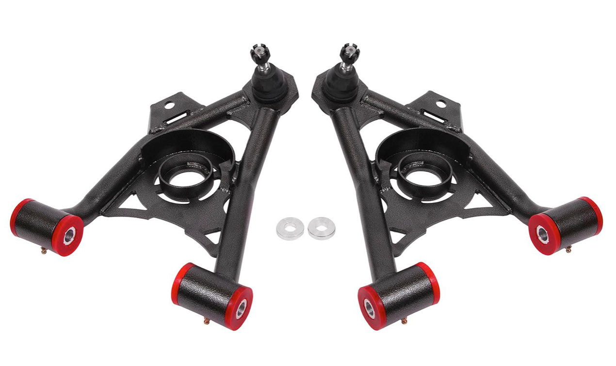 BMR Suspension A-Arm Lower Control Arm AA040H for Ford Mustang 1994-2004 with Tubular Steel and Polyurethane Bushings