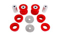 BMR Suspension BK047 Bushing Kit for Rear Cradle with Steel and Polyurethane, Red Finish, Fits Ford Mustang 2015-2024