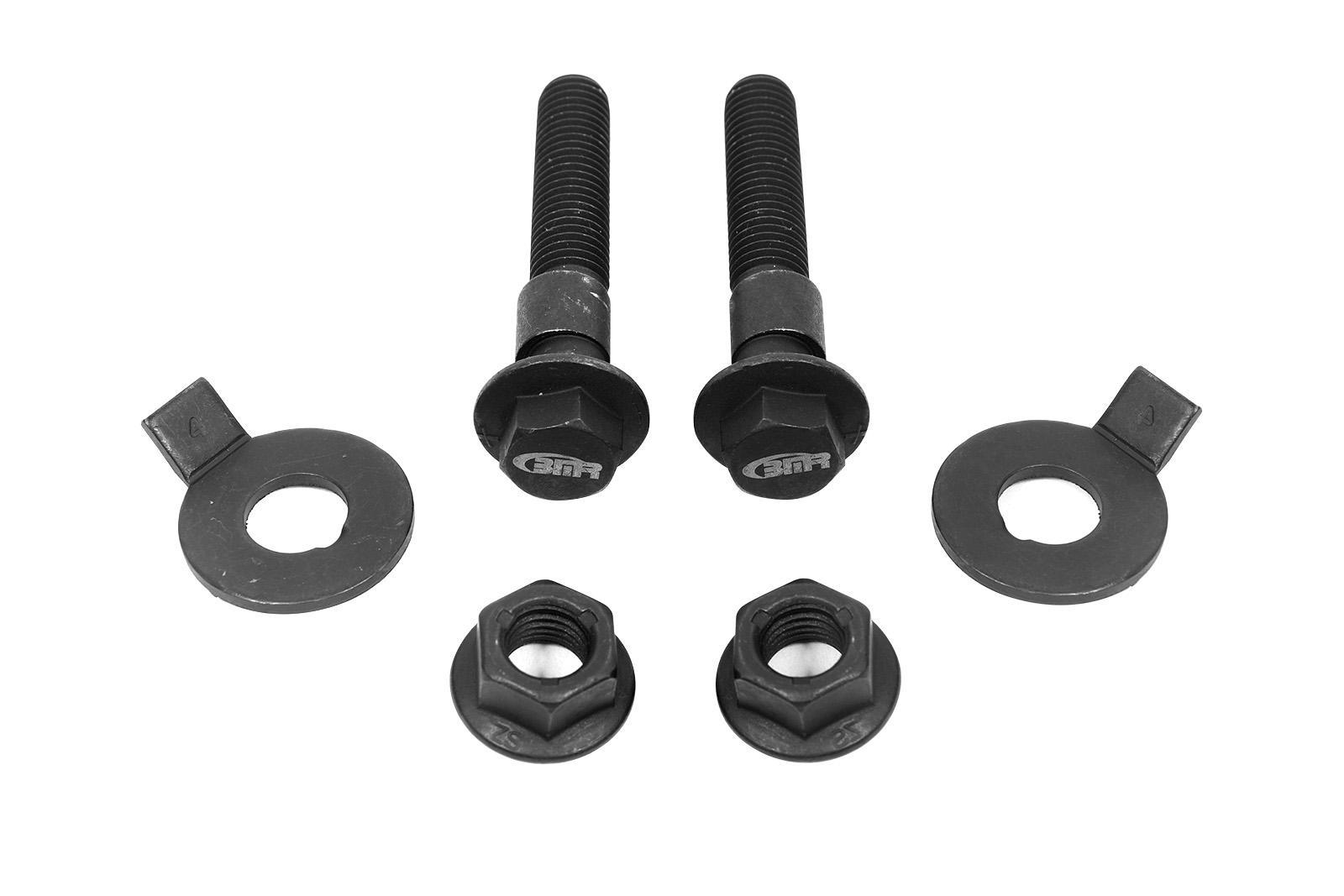 BMR Suspension FC003 Front Camber Adjustment Bolts for Ford Mustang 2015-2023, 3.6 Inch Length, 14 mm x 2 Thread, Black Oxide Steel