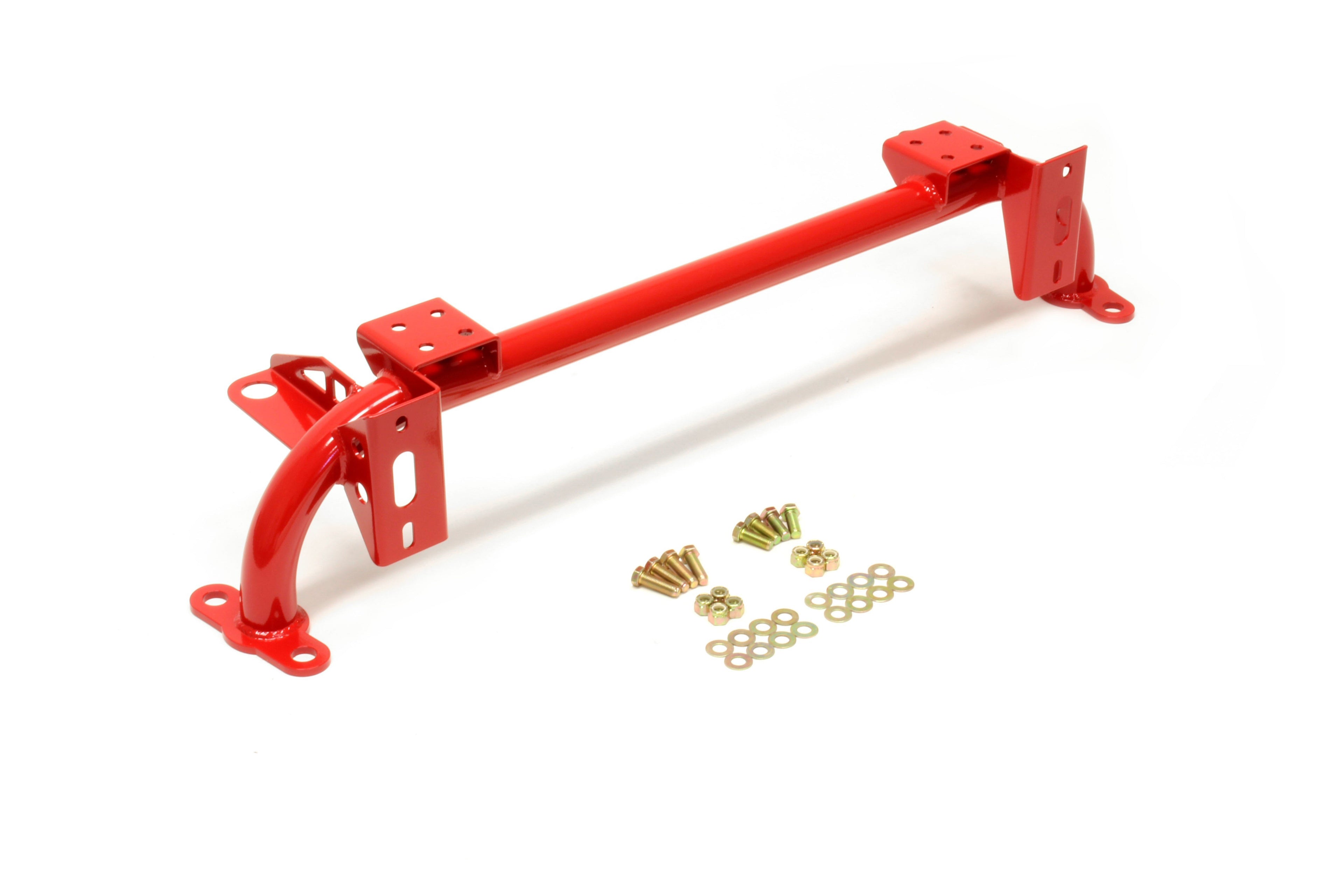 BMR Suspension RS003R Radiator Support Bar for Ford Mustang 2005-2014, Steel with Red Powder Coat