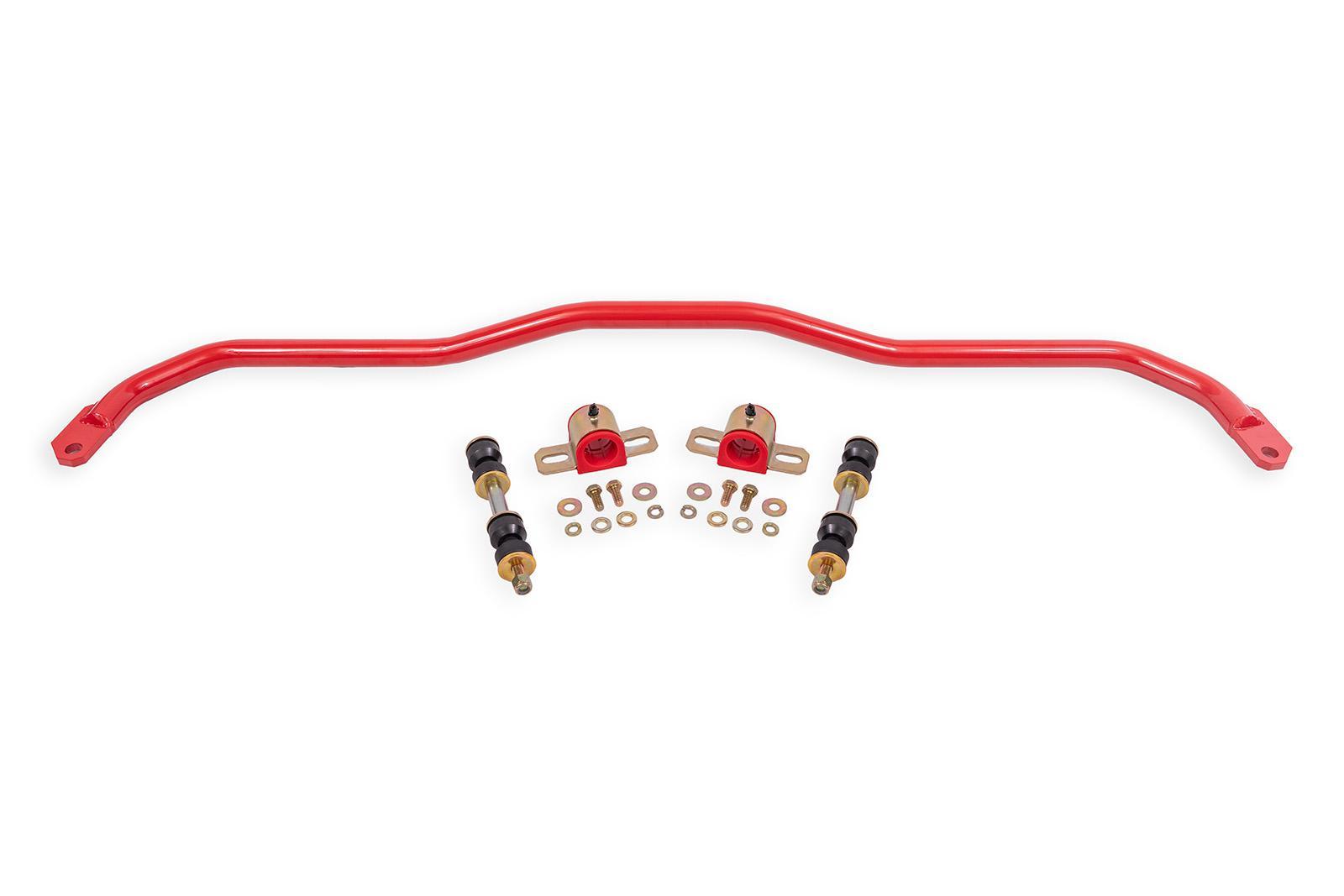 BMR Suspension SB004R Front Sway Bar Kit for GM X-Body 1968-1974 with 1.25 Inch Diameter, Red Powder Coat