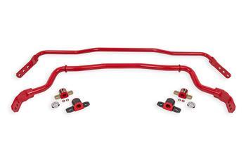 BMR Suspension SB043R Adjustable Sway Bar Kit for 2015-2020 Ford Mustang, Front 35mm and Rear 25mm Diameter with Greasable Polyurethane Bushings