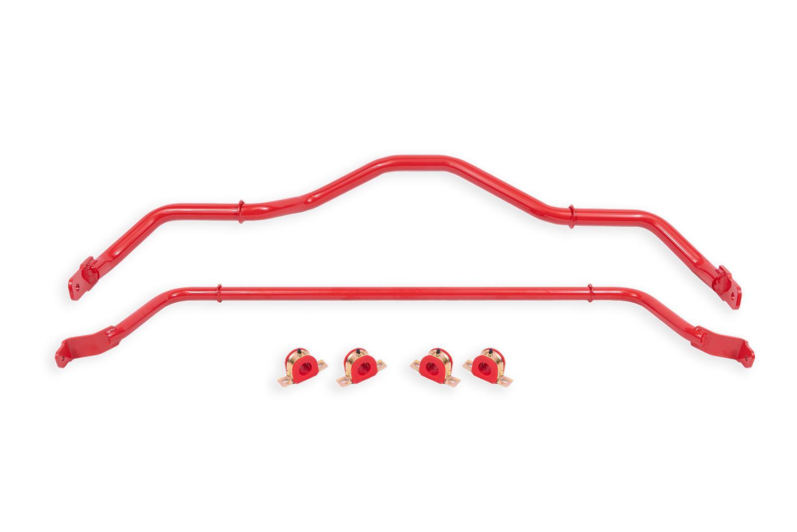 BMR Suspension SB049R Front and Rear Sway Bar Kit for Chevrolet Camaro 2016-2024, 1.25-inch Diameter, Red Powder Coat