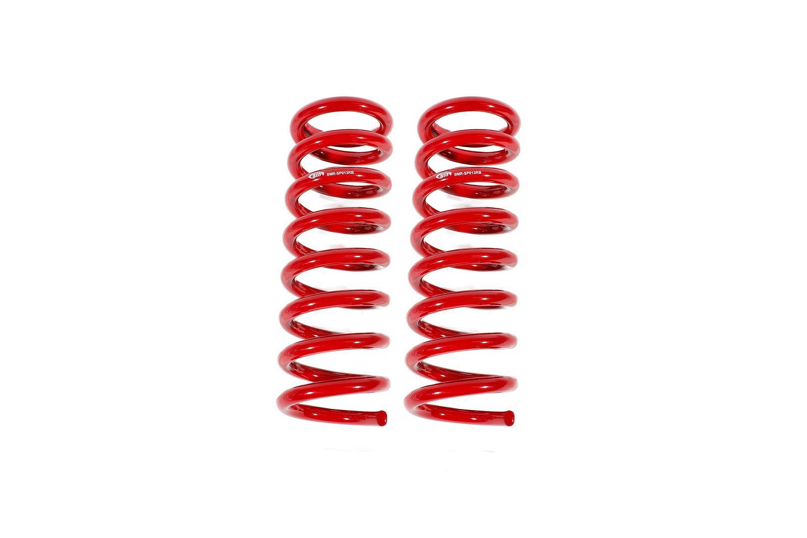 BMR Suspension SP013R Front Lowering Springs for GM A-Body 1964-1972, 1 Inch Drop, Steel, Red Powder Coat