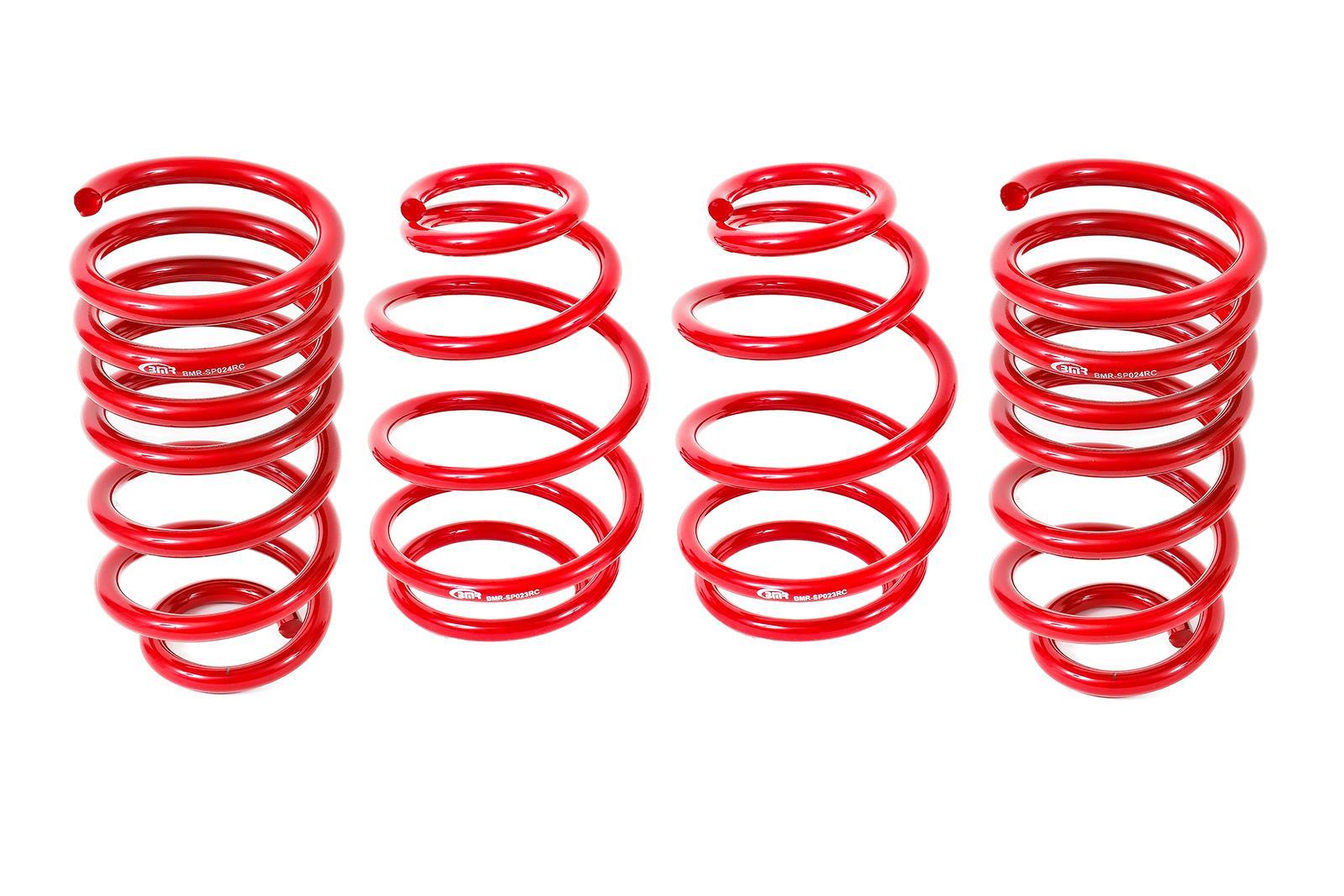 BMR Suspension SP022R Lowering Spring Kit for Chevrolet Camaro 2010-2015, 1.4 Inch Drop, Steel, Red Powder Coat