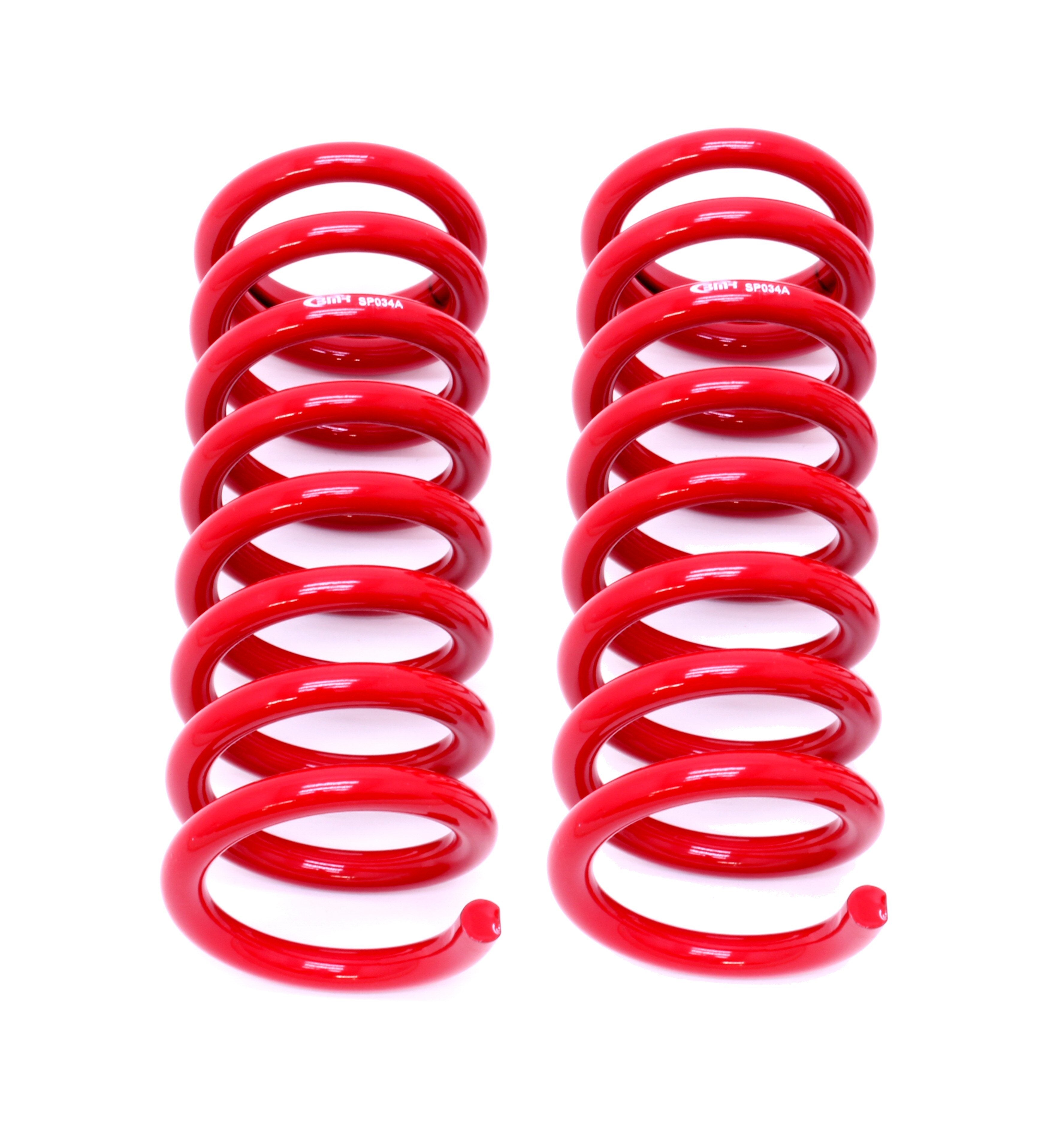 BMR Suspension SP034R Front Lowering Springs for 1964-1972 GM A-Body Vehicles, 2 Inch Drop, Steel, Red Powder Coat